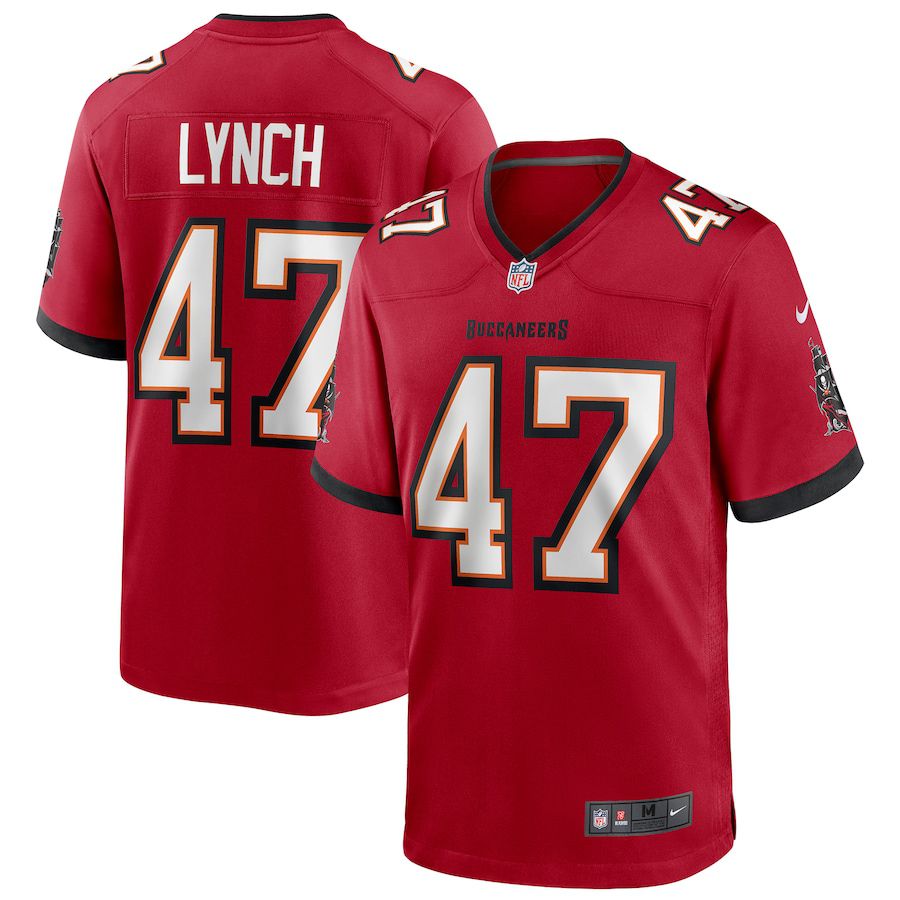 Men Tampa Bay Buccaneers 47 John Lynch Nike Red Game Retired Player NFL Jersey
